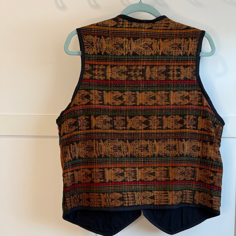 Colorful Handcrafted Patchwork Vest With Floral E… - image 2